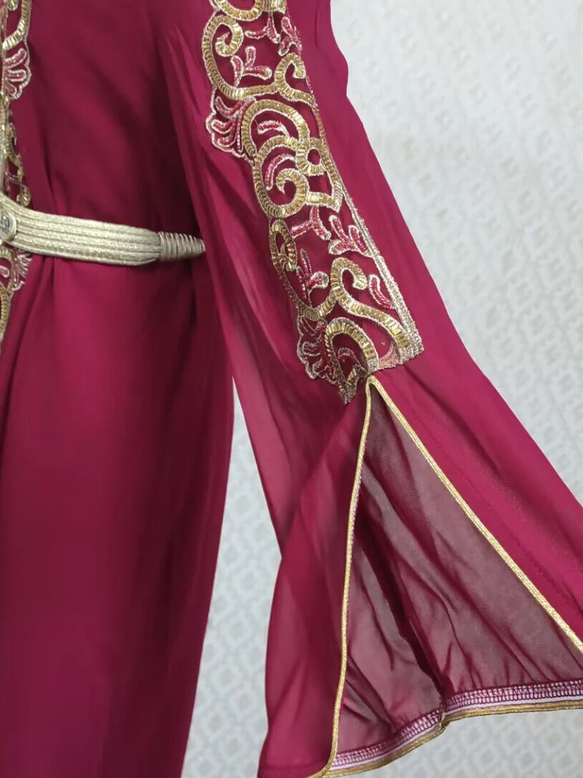 Embroidery Abaya Women Muslim Maxi Dress Kaftan Long Robes Ramadan Gown Dresses 07FC0E-D4 - KOEEK
