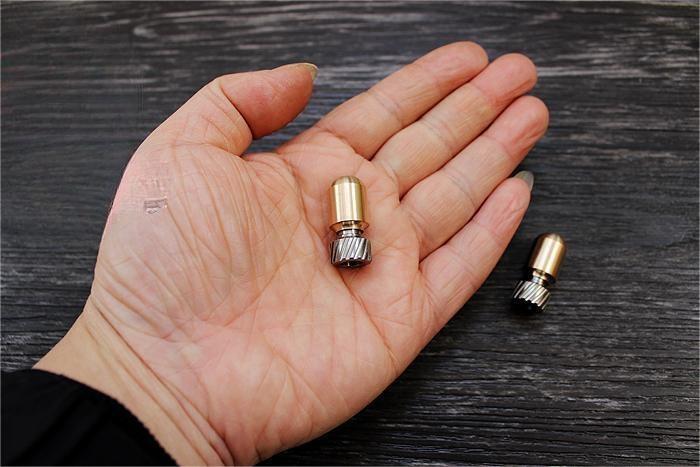 Titanium Brass Torpedo Shape Knife Lanyard Bead Paracord Pendant EDC Charm Decor 07FC0E-D4 - KOEEK