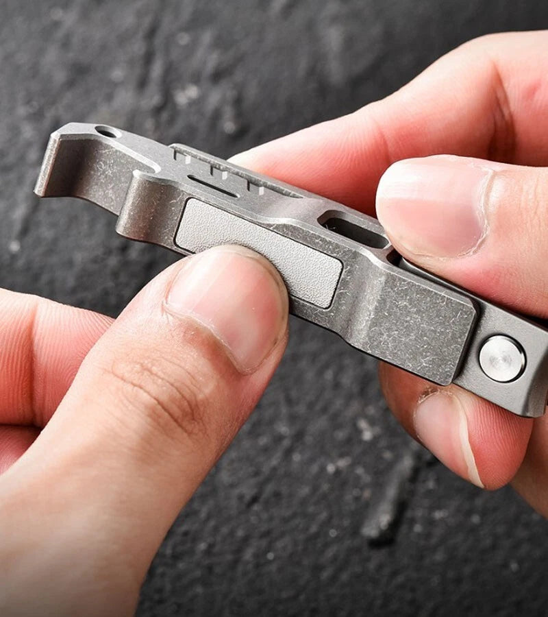 EDC Titanium Alloy Portable Multi Tools Nail Clippers Opener Hang Buckle File 07FC0E-D4 - KOEEK