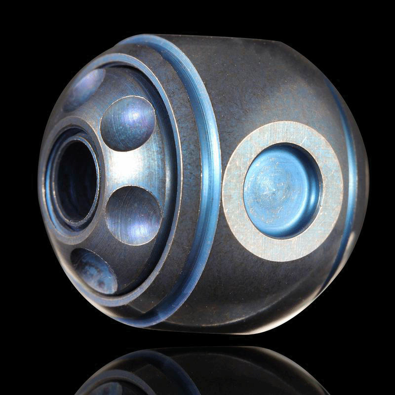 EDC Titanium Knife Lanyard Beads Spinning Top Toy Necklace Pendant Bracelet DIY 07FC0E-D4 - KOEEK