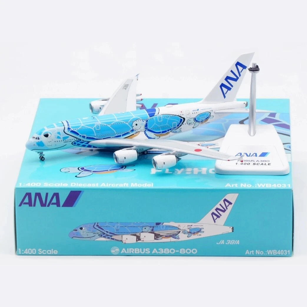 Ation 1/400 Ana Airbus A380 JA381A Blue Sea Turtle Aircraft Model Collect AVIATION - KOEEK