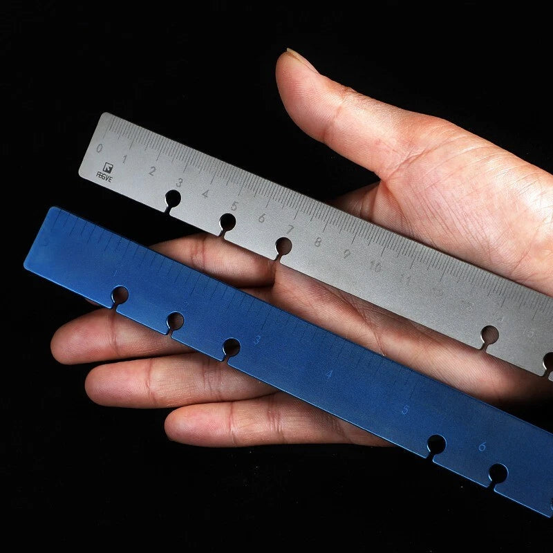 Titanium Straight Ruler Double Scale Inch Metric 8 Inch 21cm Measuring Tool EDC 07FC0E-D4 - KOEEK
