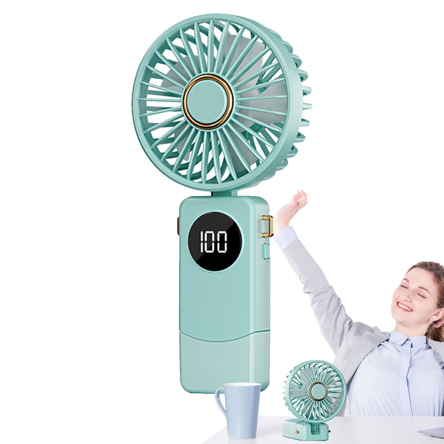 new USB Rechargeable Mini Fan Portable Handheld Desktop Air Cooler Travel Outdoor koeek - KOEEK