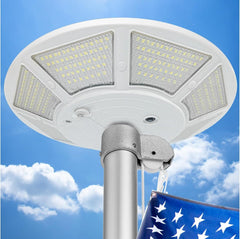 new Solar Flag Pole Light 440 Super Bright LED Flagpole Powered White 07FC0E-D4 - KOEEK