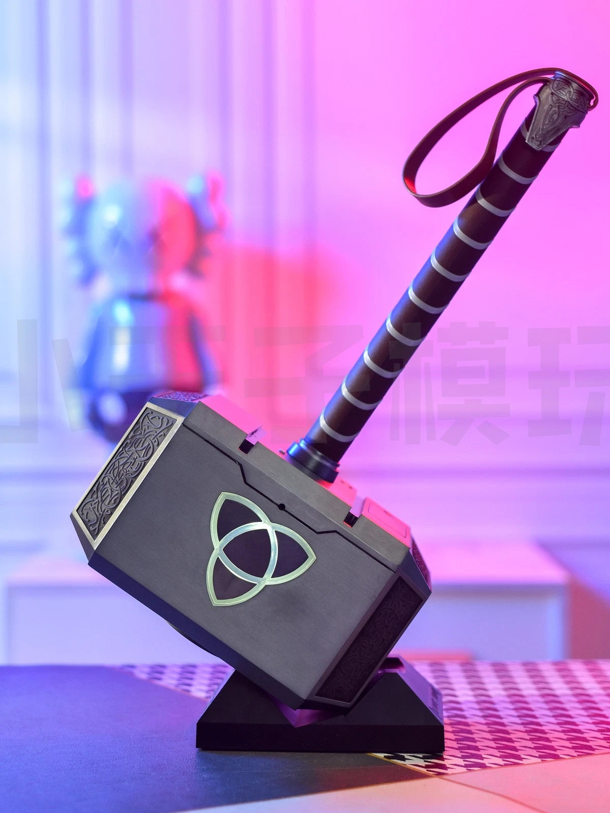 19in Marvel Legends Avengers Thor Mjolnir 1:1 Hammer Full Metal LED Sounds Prop 07FC0E-D4 - KOEEK