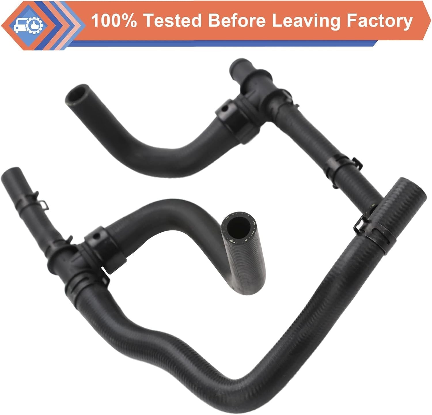 new ZONFANT HVAC Heater Hose Pipe Kit With TEE For Return Compatible Black