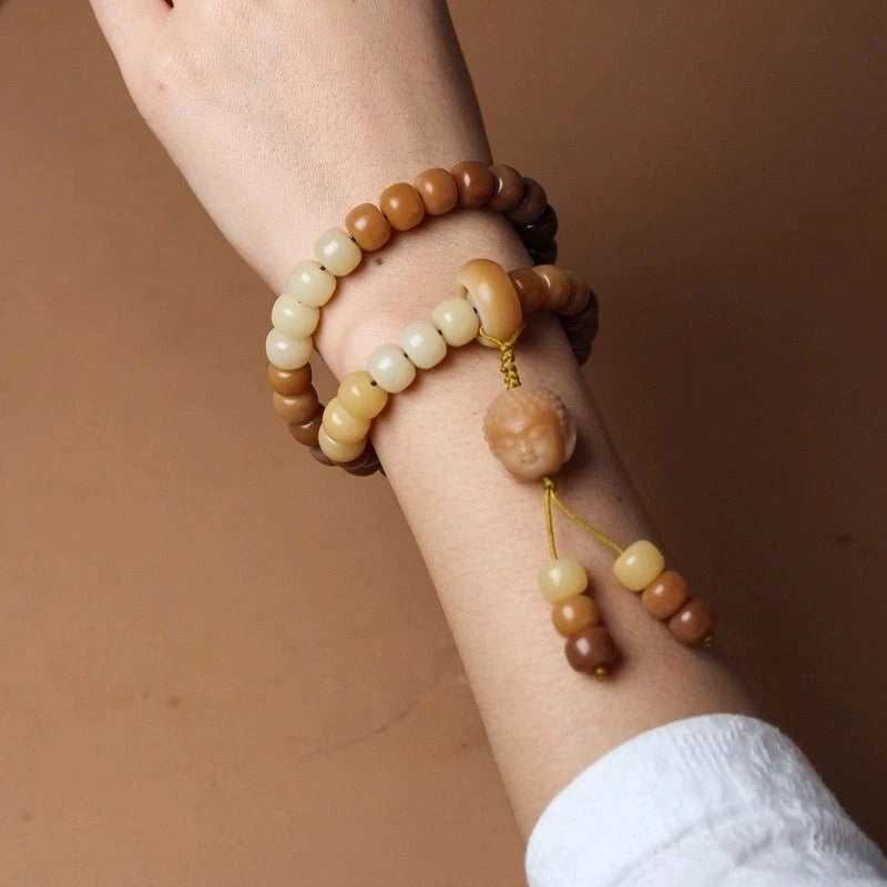 Bodhi Root Handheld Barrel Bead Buddha Weathered Bodhi Bracelet Bead Hand 07FC0E-D4 - KOEEK