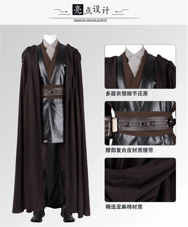 Star Wars Episode II-Attack of the Clones Cosplay Costume Anakin Skywalker Suit 07FC0E-D4 - KOEEK