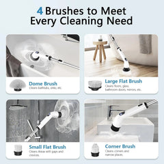 Electric rotary scrubber with adjustable extension handle 07FC0E-D4 - KOEEK