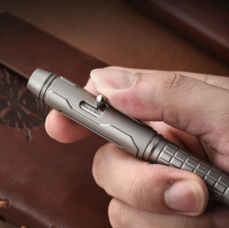Titanium Ballpoint Pen EDC Signature Writing Pocket Pen High Business Office Pen 07FC0E-D4 - KOEEK