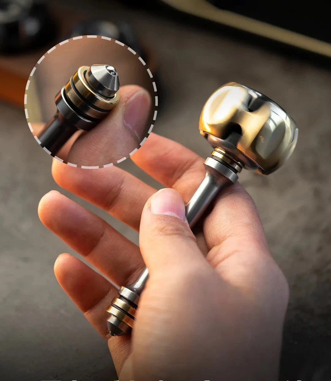 Fingertip Gyro LAUTIE NOIZ C-NANO EDC Metal Spinner Decompression Fidget Toy 07FC0E-D4 - KOEEK