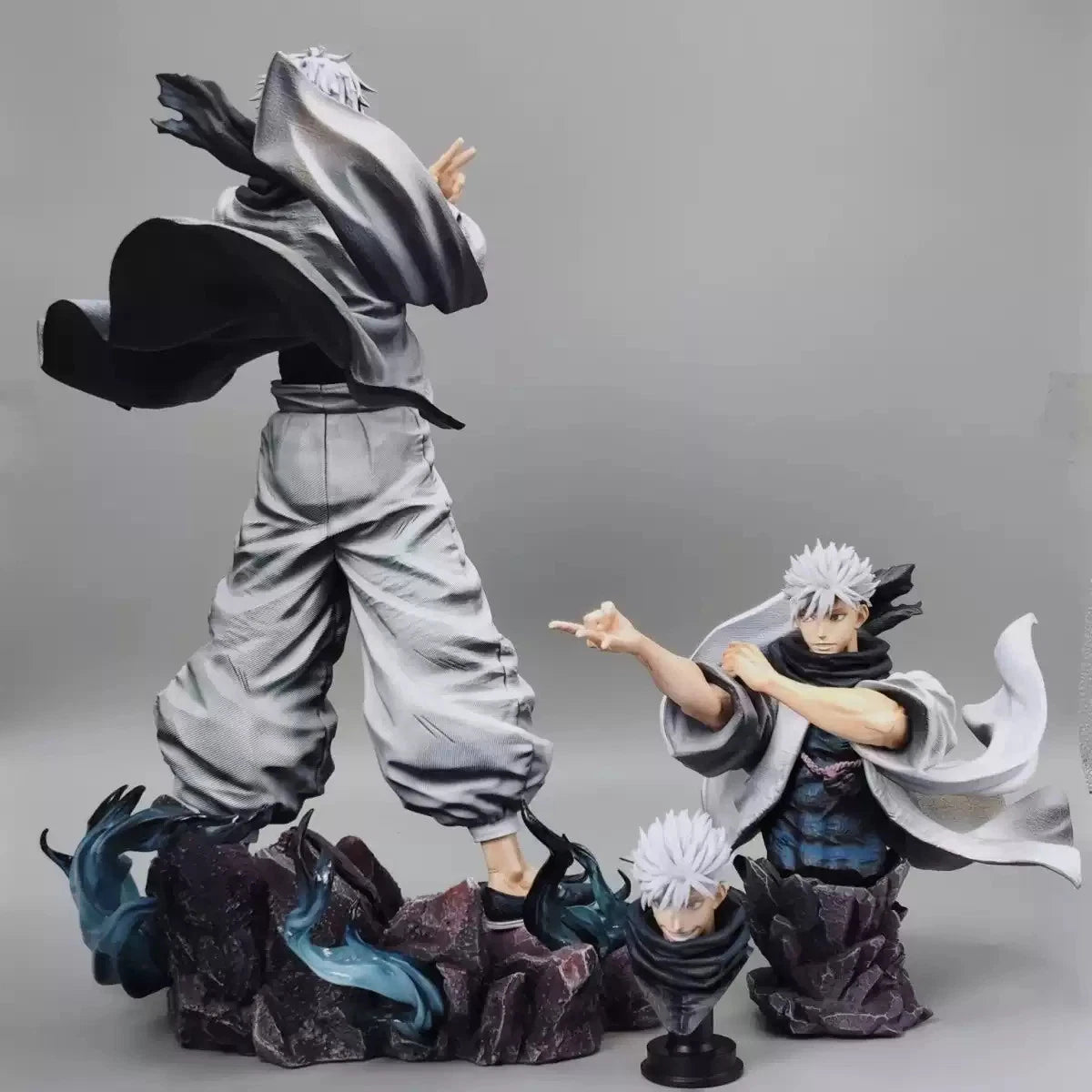36cm Jujutsu Kaisen Gojo Satoru PVC Model Figure Toy w/ 3 Heads In Box 07FC0E-D4 - KOEEK