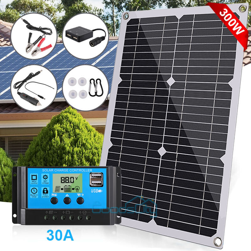 ny 800W Watt Mono Solcellepanel 12V Lading Off-Grid Batteristrøm RV Home Boat Camp