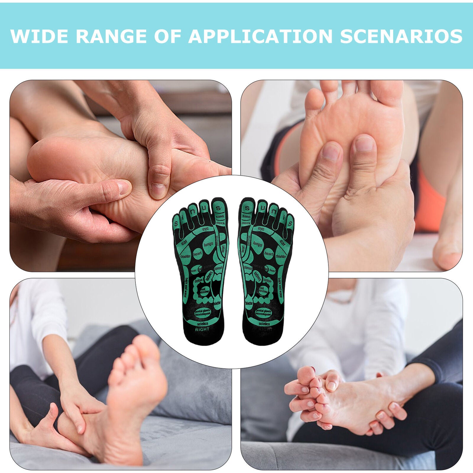 new Acupressure Reflexology Socks for Feet Massage Reflection Area Schematic Socks koeek - KOEEK