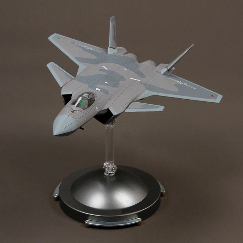 Chinese J-20S Stealth Fighter Airplane 1/72 Diecast Model Deluxe Edition w/ Base 07FC0E-D4 - KOEEK