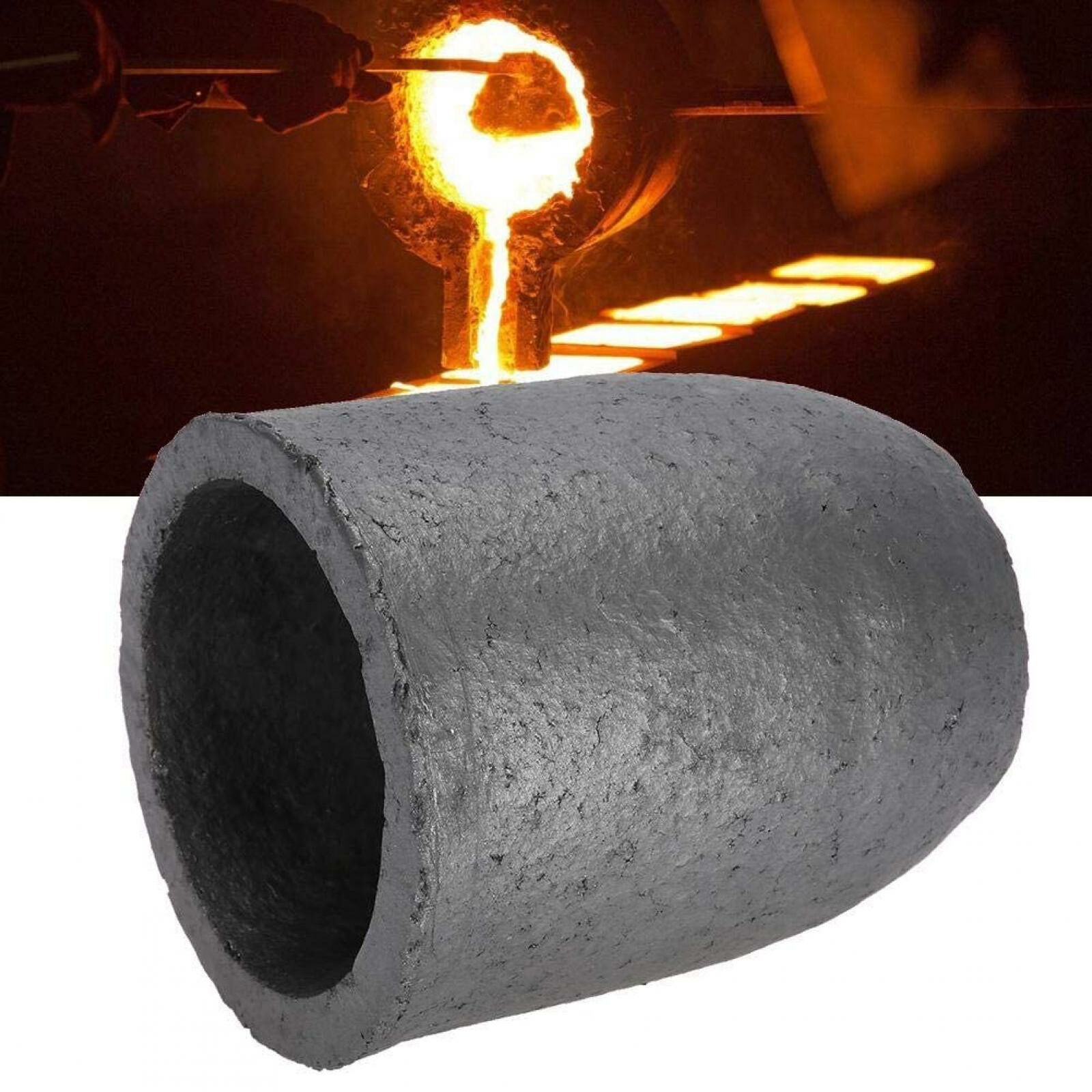 new 6KG Cup Graphite Foundry Crucible Melting  Furnace Gold Silver Refining Tool koeek - KOEEK