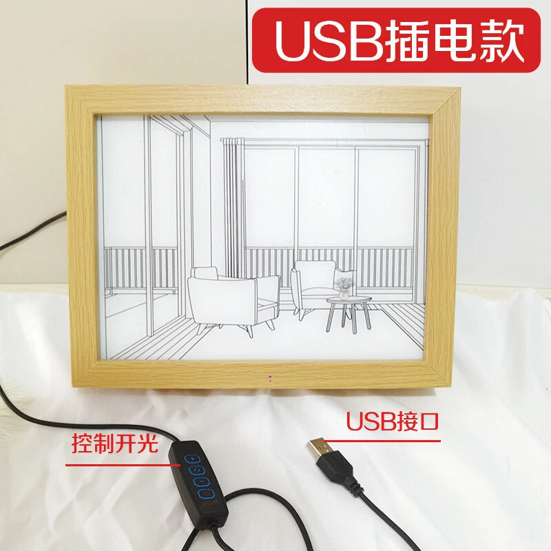 Love and Deepspace Qi Yu Rafayel Birthday LED Light Photo Frame Desk Decor Gift 07FC0E-D4 - KOEEK