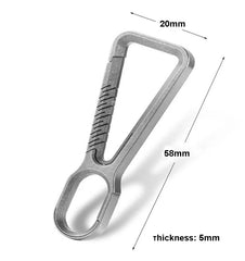 EDC Titanium Alloy Lightweight Key chain Carabiner Hang Buckle with Key Ring 07FC0E-D4 - KOEEK
