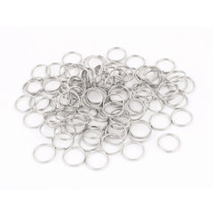 100Pcs 16mm Diameter Split Key Ring Chain Keyring Keychain Loop 07FC0E-D4 - KOEEK