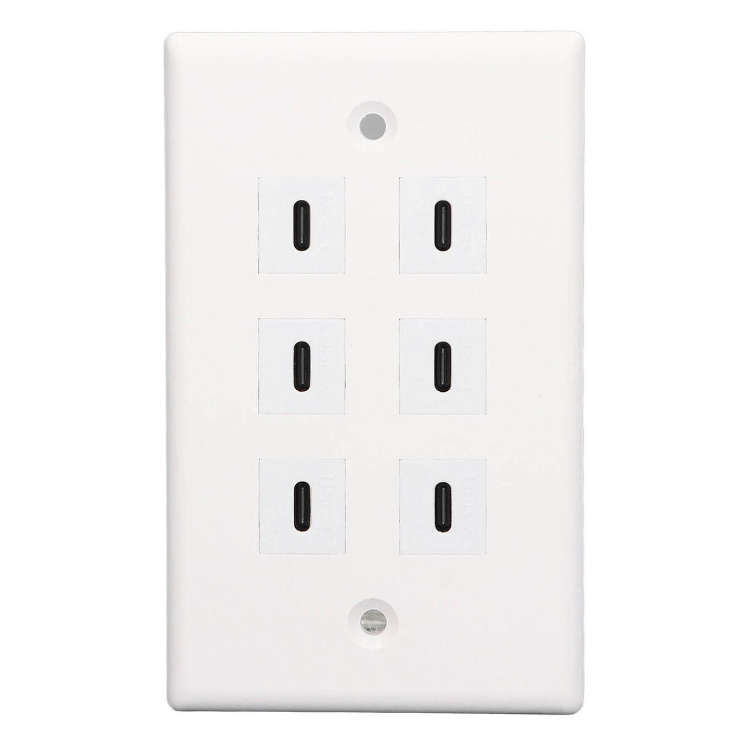 new 6 Port USB Type C Outlet Plug White USB Wall Plate With 6 Port USB C Socket koeek - KOEEK