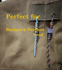 Titanium Question Mark Block Knife Lanyard Bead Necklace Pendant DIY Blue EDC 07FC0E-D4 - KOEEK