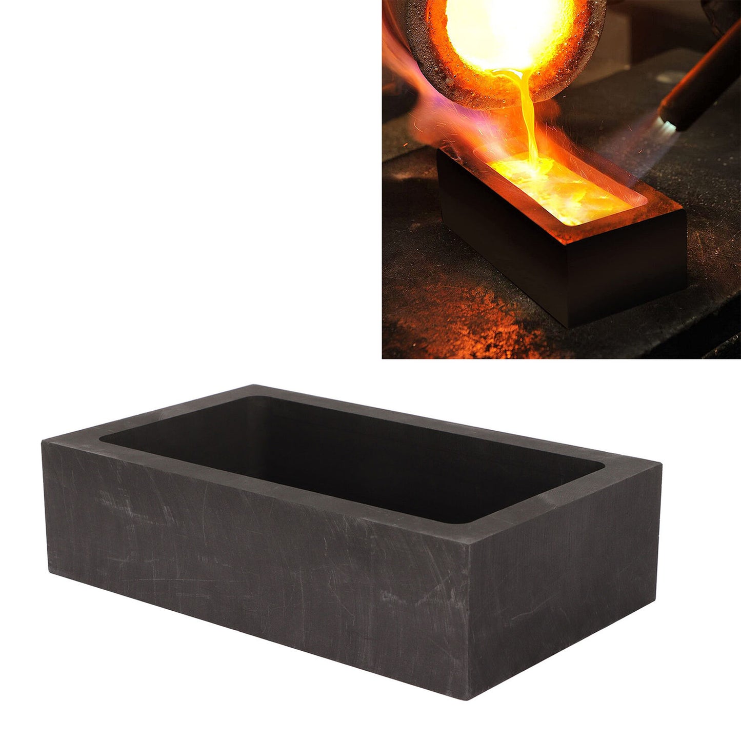 ny 5000g Kapasitet Grafittdigel Raffineringsform Ingot Melting Pot Container