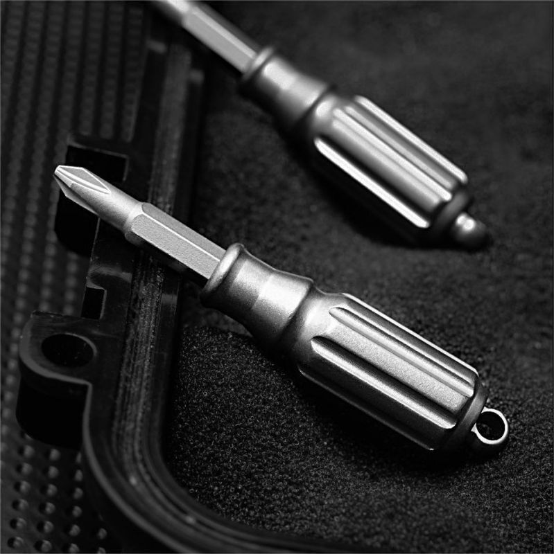 Mini Titanium EDC S2 Steel Screwdriver Portable Outdoor pocket Multi Tools 07FC0E-D4 - KOEEK