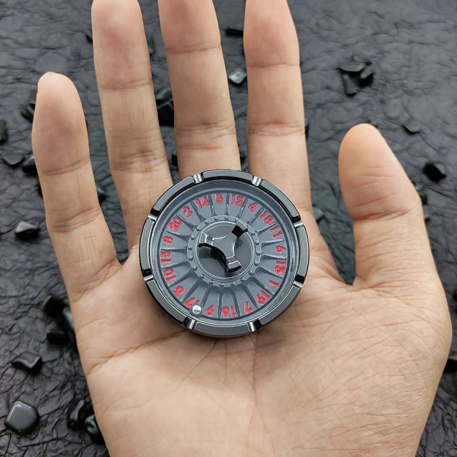 Metal DND Dice Roulette D20 Fingertip Gyro Spinner for Dungeons and Dragons RPG 07FC0E-D4 - KOEEK