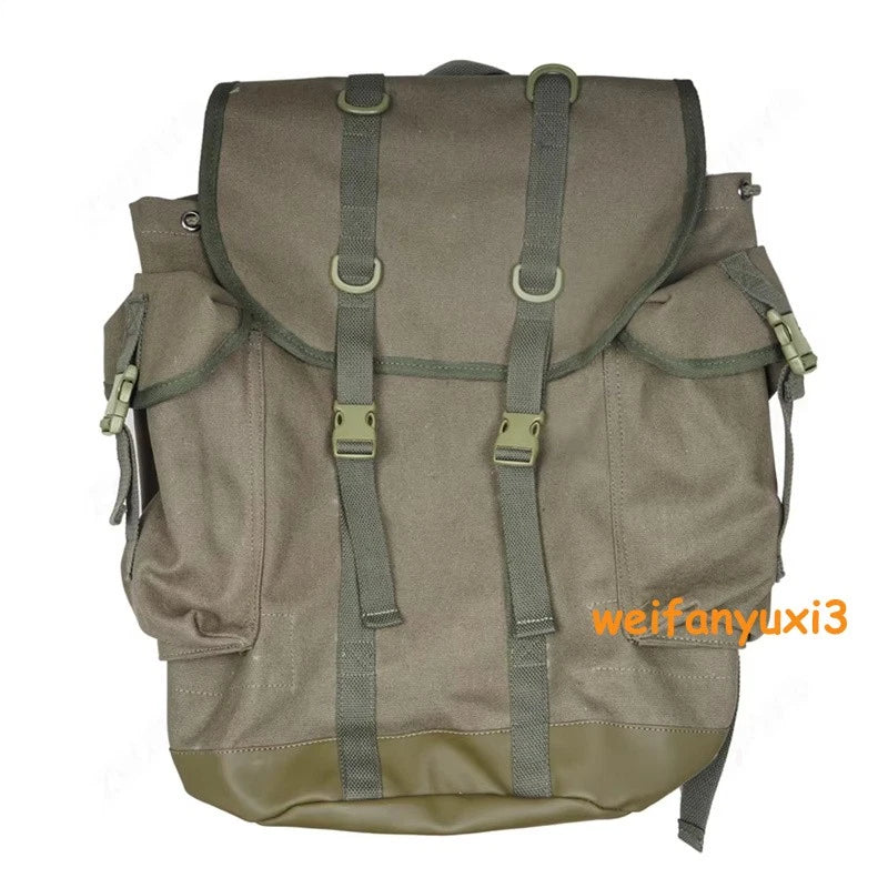 German Army Mountain Rucksack Canvas Green Bag Backpack Pouch Outdoor Packsack 07FC0E-D4 - KOEEK
