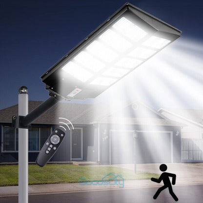 new 990000000000LM 1000W Watts Commercial Solar Street Light Parking Lot Road Lamp