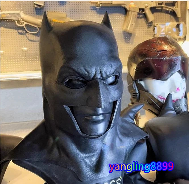 DC Batman Full Mask Soft Helmet Halloween Party Cosplay Prop Collection Handmade 07FC0E-D4 - KOEEK
