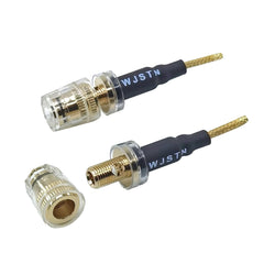 new Suanqi Flex Pin Banana Plugs to 4mm Female Jack Speaker Audio Adapter... 07FC0E-D4 - KOEEK