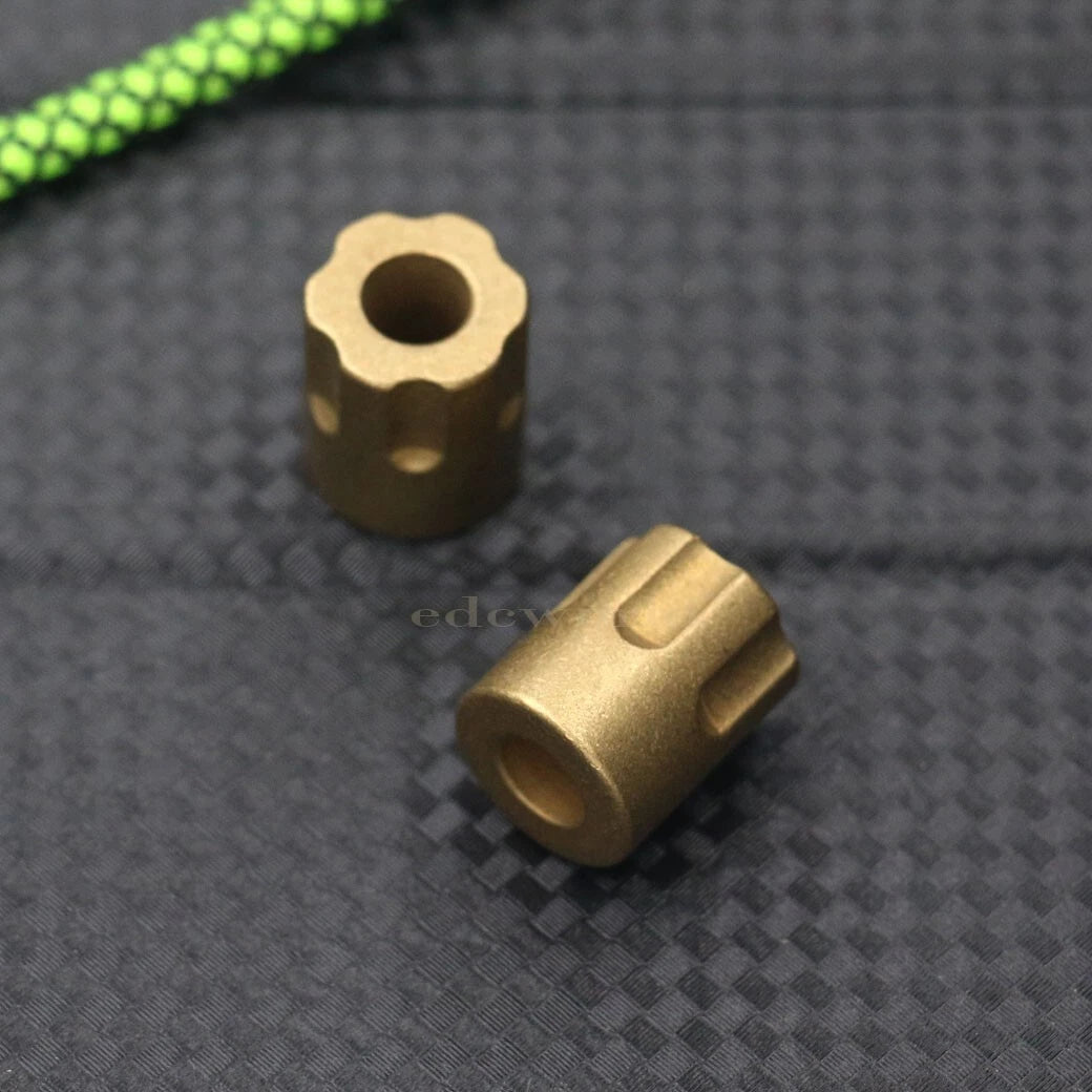Outdoor Solid Brass Cartridge Knife Lanyard Bead Parachute Cord Pendant EDC DIY 07FC0E-D4 - KOEEK