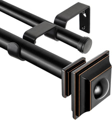 1-inch double curtain rod,adjustable length range from 72 to 144 inches 07FC0E-D4 - KOEEK