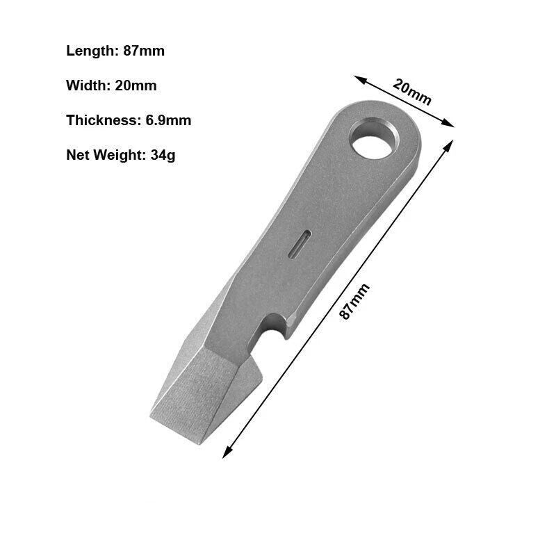 Titanium Alloy Outdoor Multi Tools Pry Bar Crowbar Opener Cutter Outdoor EDC 07FC0E-D4 - KOEEK