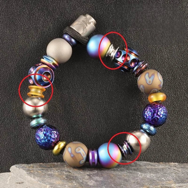 1PC PEI Titanium Zirconium Alloy Spacer Bead Bracelet necklace Jewelry Making-* 07FC0E-D4 - KOEEK