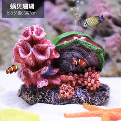 Aquarium Decoration Artificial Coral Reef Resin Sea Plants Fish Tank Ornaments 07FC0E-D4 - KOEEK