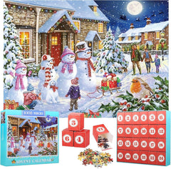new Advent Calendar 2024 Christmas Jigsaw Puzzles, Vivid Snowman 07FC0E-D4 - KOEEK
