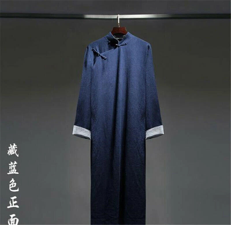 Wing Chun Men Robe Cheongsam Tai chi Kung Fu Suit Martial Arts Cotton Uniforms 07FC0E-D4 - KOEEK