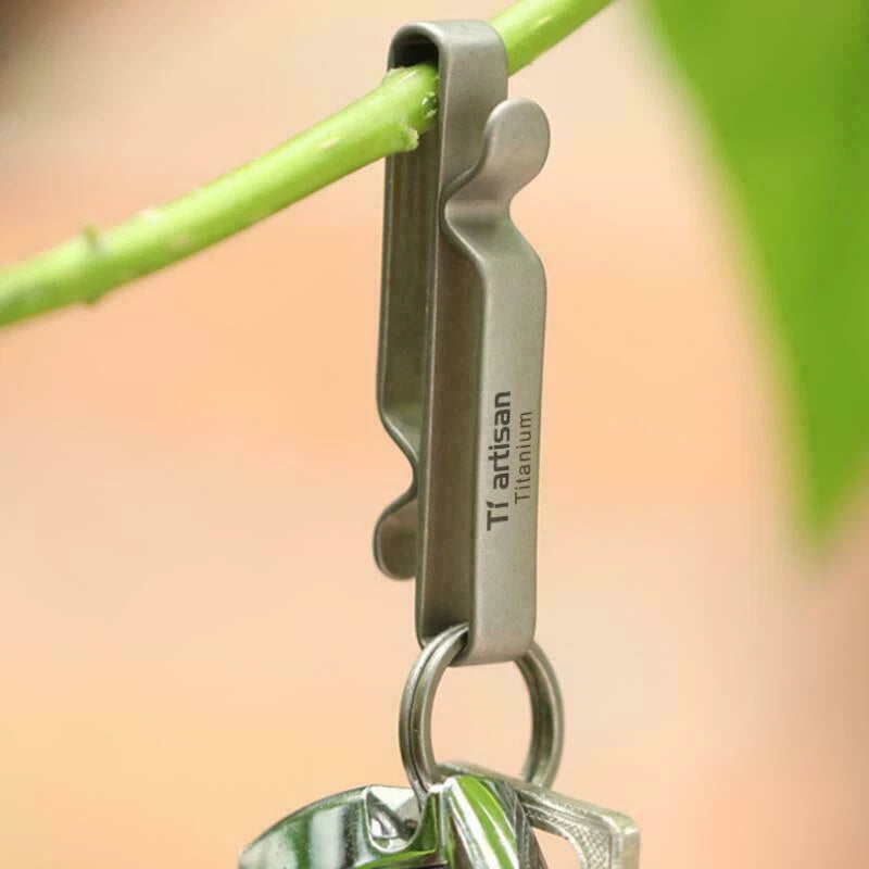 EDC Titanium Alloy Keychains Buckle Key Ring Quick Hanging Double-layer Buckle 07FC0E-D4 - KOEEK