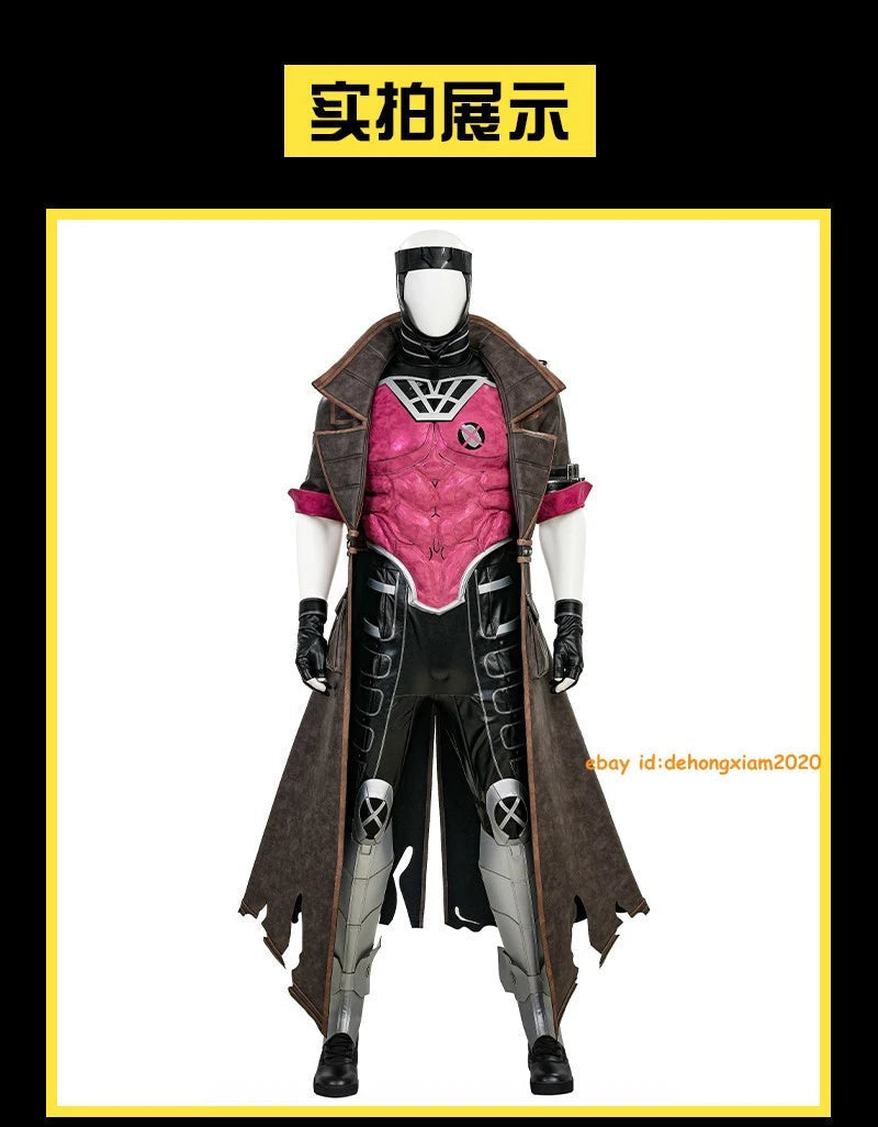 Marvel Rivals Gambit Cosplay Costume Outfit Cos Full Set Halloween Party Dress 07FC0E-D4 - KOEEK
