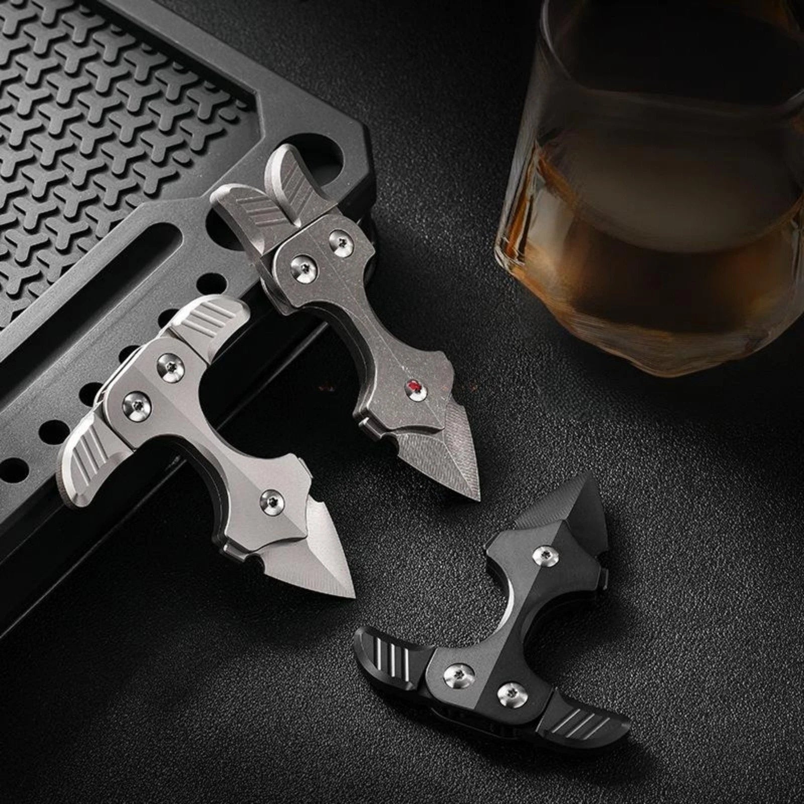 Titanium Alloy Multi-tool Toys EDC Pry Bar With Sheath Outdoor Camping Gear Gift 07FC0E-D4 - KOEEK