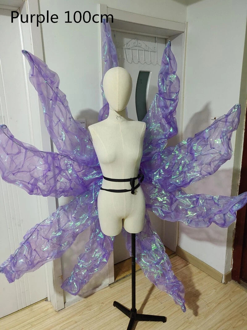 LOL KDA Prestige Fox Ahri Nine Tails Girl 4 Colors LED Light Cosplay Outfit Prop 07FC0E-D4 - KOEEK