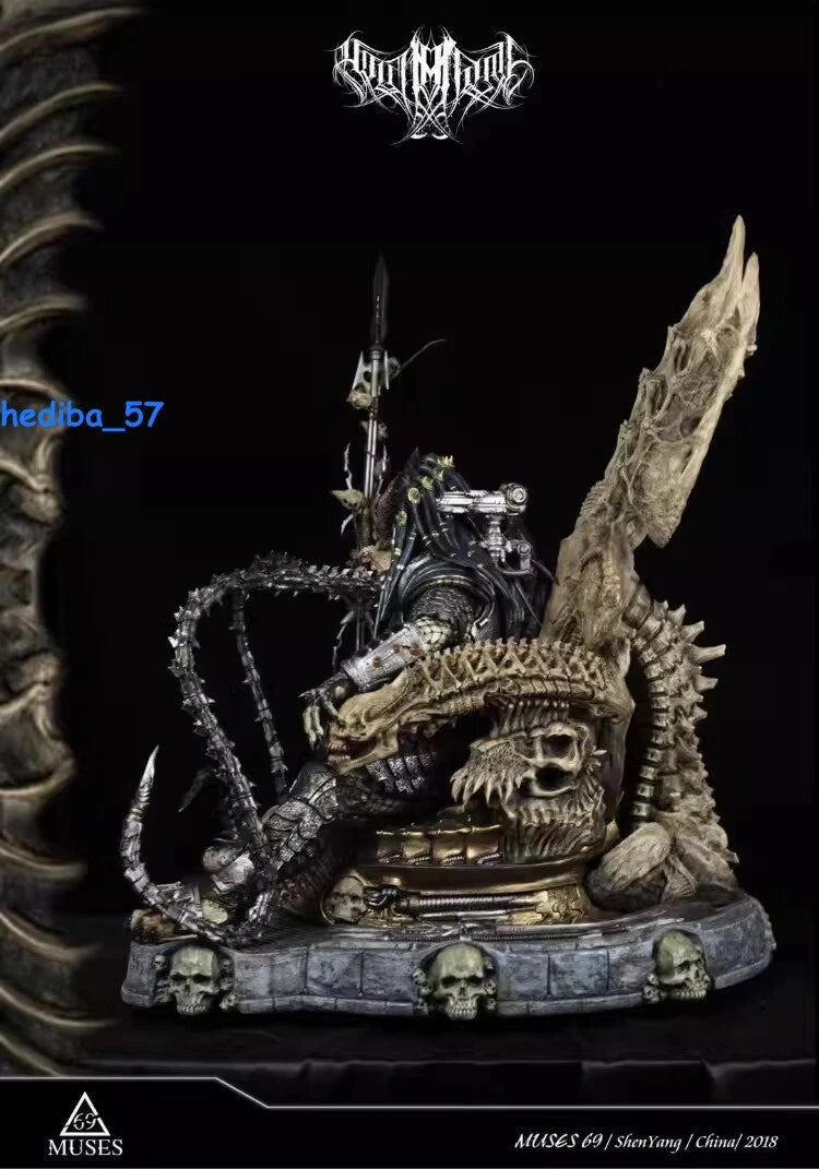 MUSE69 Studios Predator Throne Resin Statue Model 31'' High Sculptures INSTOCK 07FC0E-D4 - KOEEK