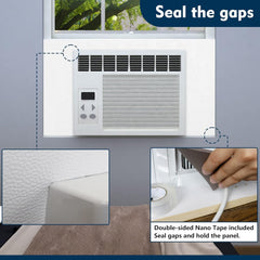new Window Air Conditioner Surround Foam Insulation Panels,AC 39"W x 17"H, White 07FC0E-D4 - KOEEK