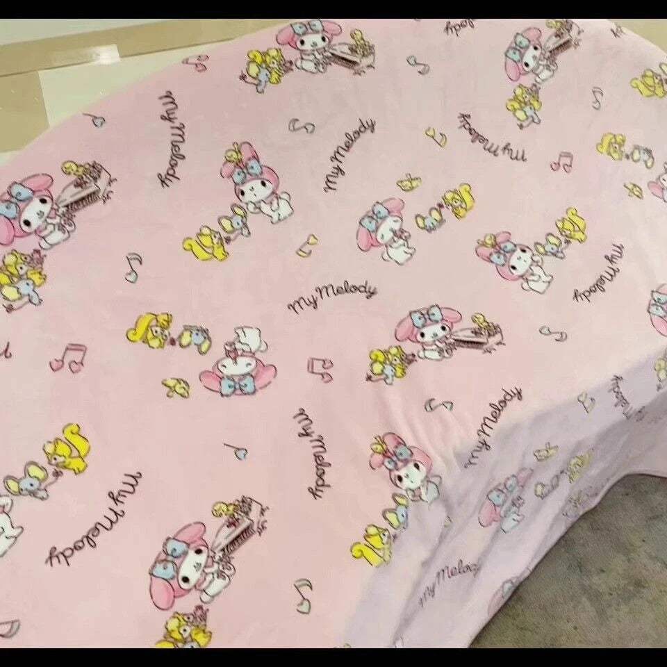 Cartoon My Melody Flannel Plush Blanket Throw Bedsheet Dormitory Bed Sofa Rug 07FC0E-D4 - KOEEK