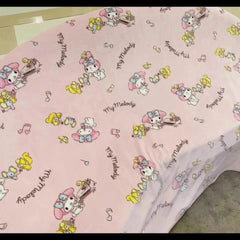 Cartoon My Melody Flannel Plush Blanket Throw Bedsheet Dormitory Bed Sofa Rug 07FC0E-D4 - KOEEK