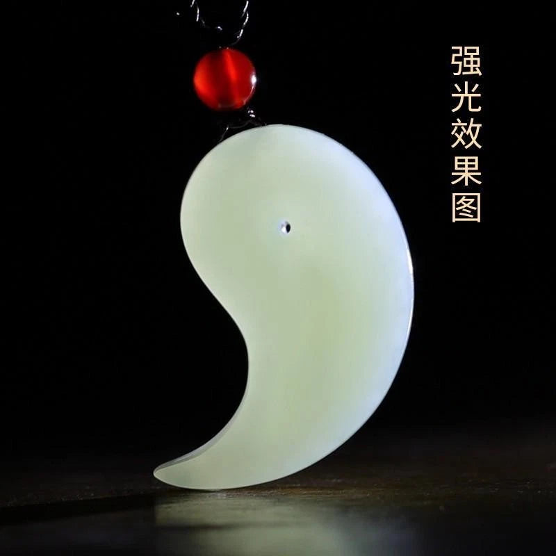 ‌Yin Yang Bagua Pendant Couple Set Dragon Phoenix Jade Harmony Symbol‌ 07FC0E-D4 - KOEEK
