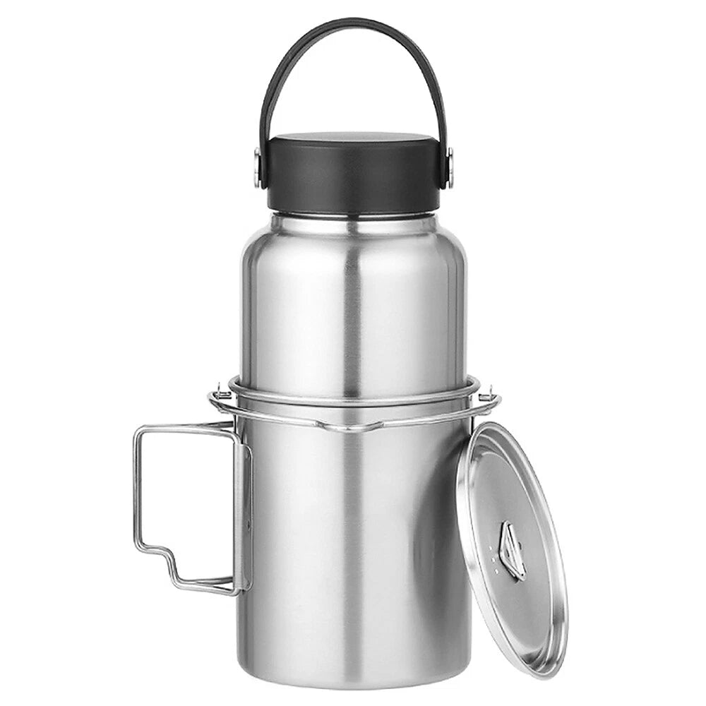 1050ML Stainless Steel Water Bottle Wide Mouth Single Wall with Leak Proof 07FC0E-D4 - KOEEK