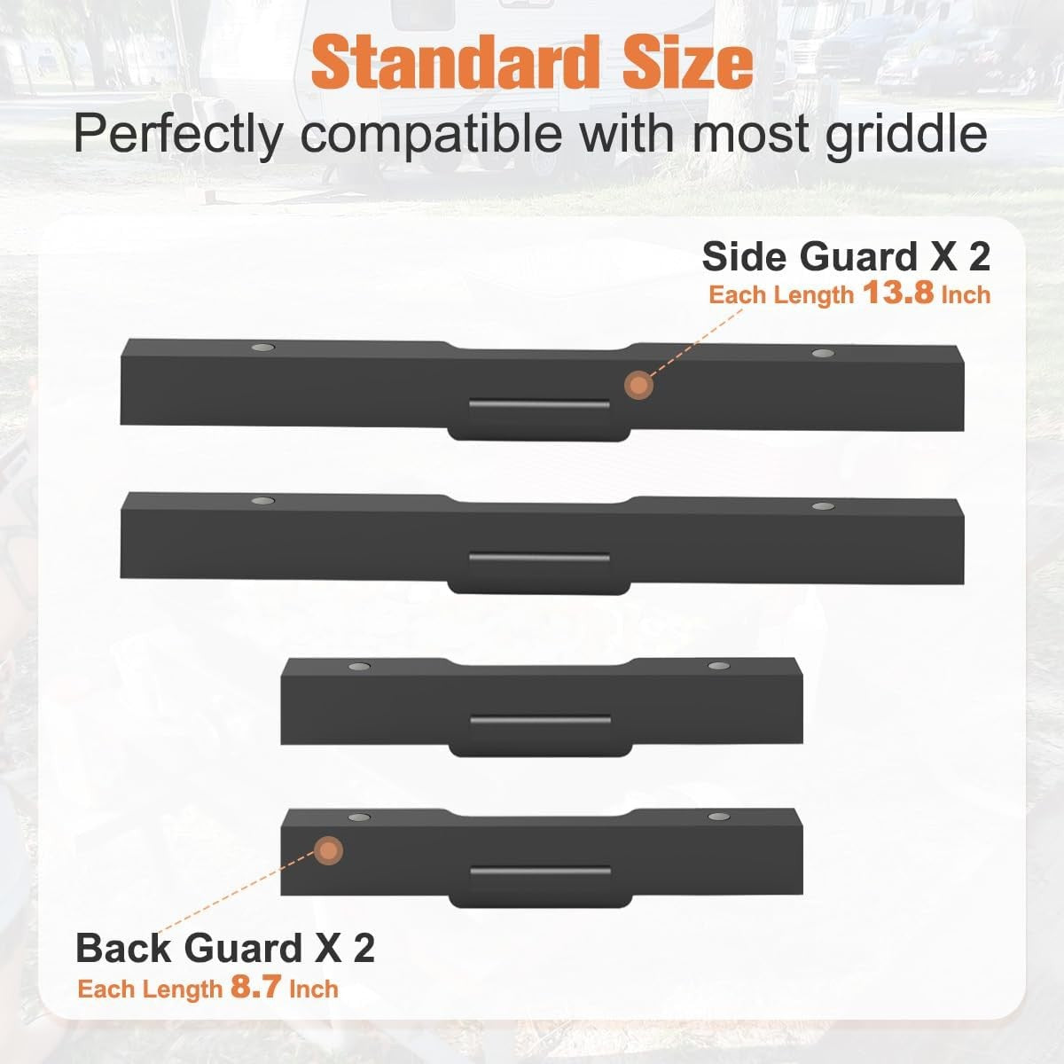 new Koutemie Wind Guard for Blackstone 22" 22" Griddle, Black KOUTEMIE - KOEEK